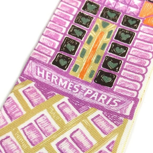 HERMES Twilly Twilly Band Scarf Scarf silk Multicolore - Picture 11 of 11